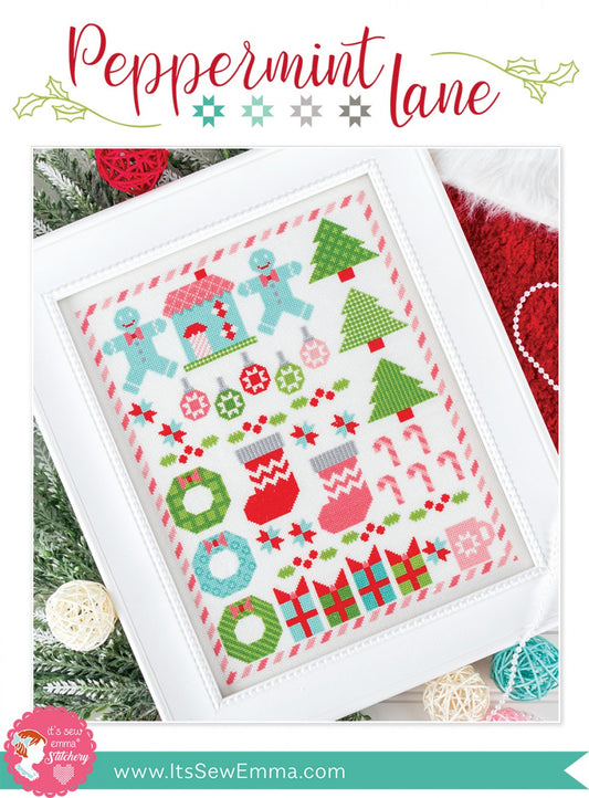 Peppermint Lane Cross Stitch Pattern # ISE-440 - Special Order