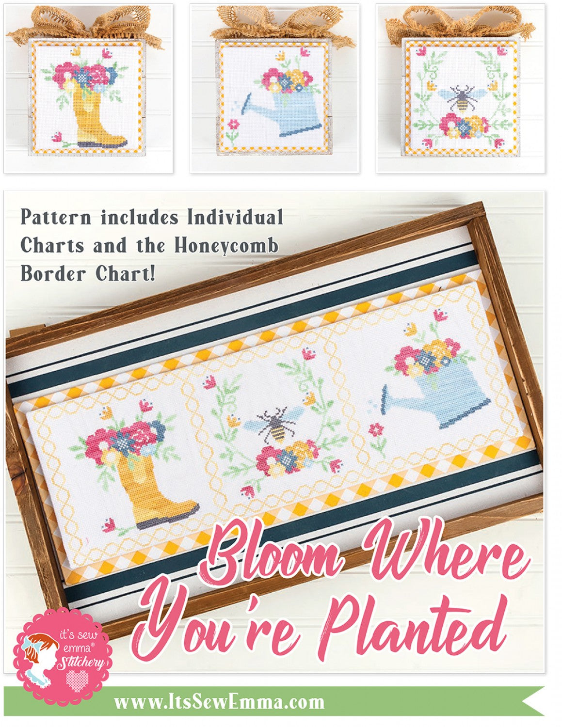 Bloom Where You're Planted Cross Stitch Pattern # ISE-456 - Special Order