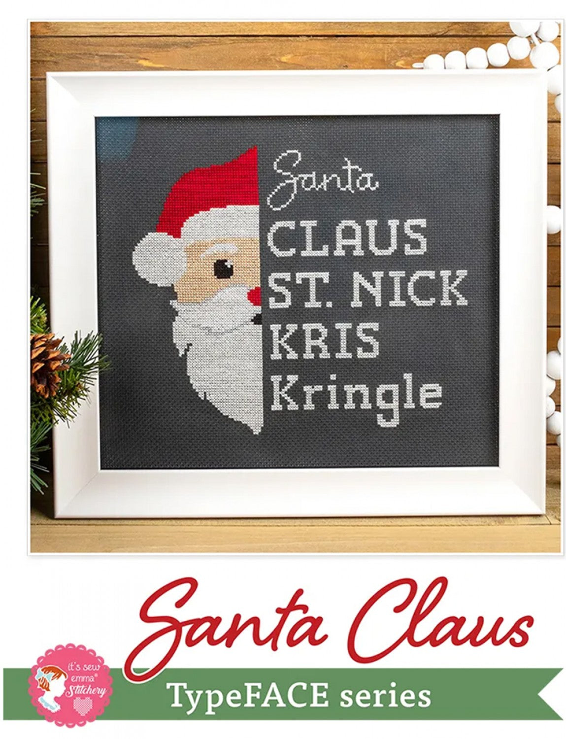 Santa Claus TypeFACE Cross Stitch Pattern # ISE-467 - Special Order