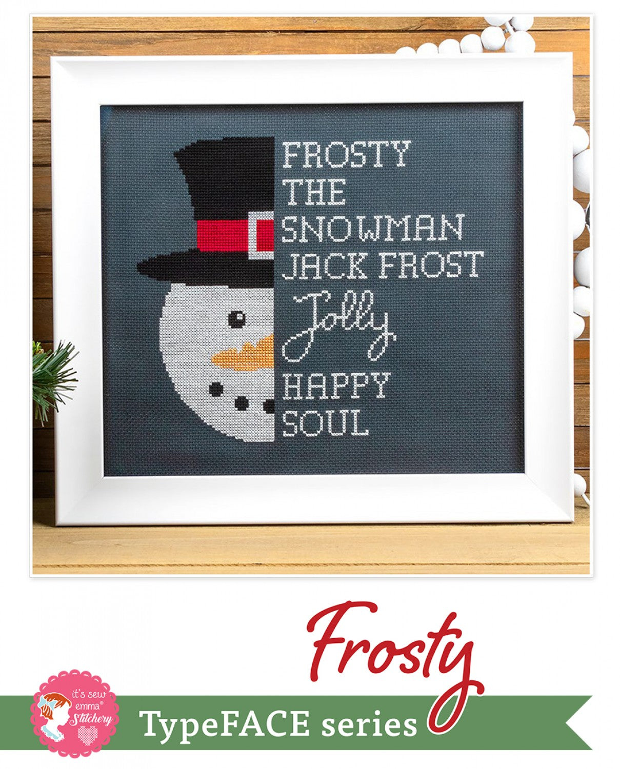 Frosty TypeFACE Cross Stitch Pattern # ISE-469 - Special Order