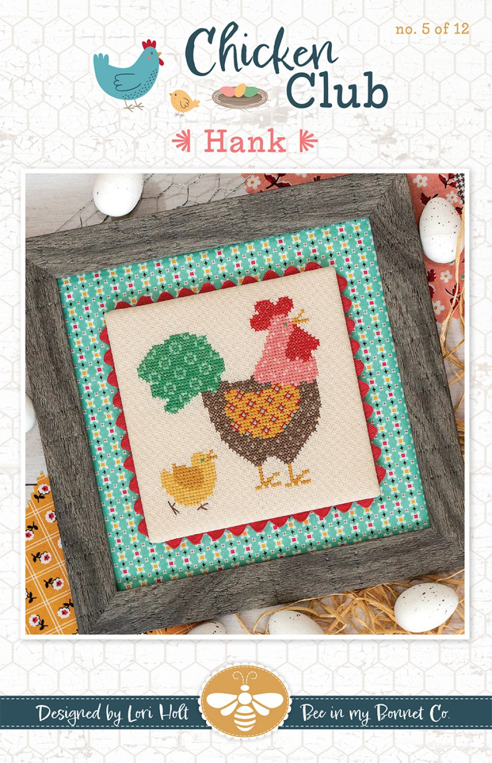 Chicken Club Cross Stitch Pattern of the Month 5 Hank # ISE-482 - Special Order