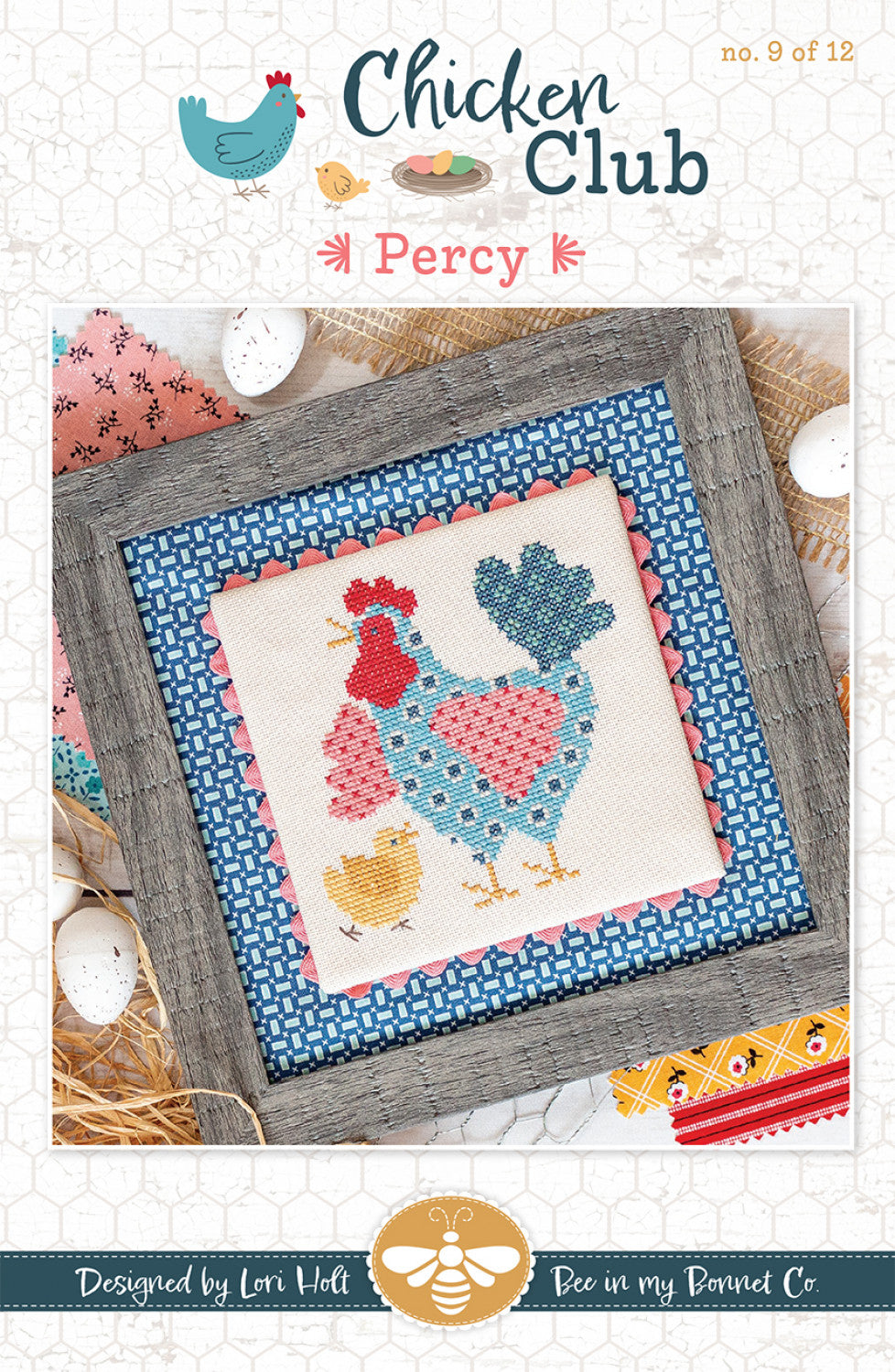 Chicken Club Cross Stitch Pattern of the Month 9 Percy # ISE-486 - Special Order