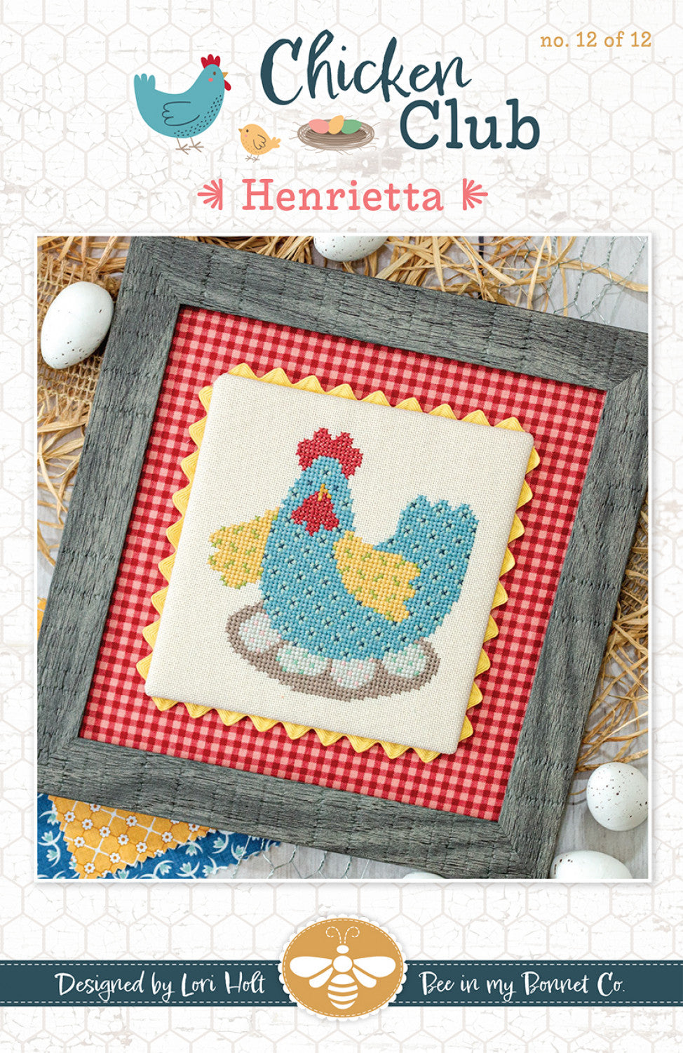 Chicken Club Cross Stitch Pattern of the Month 12 # ISE-489 - Special Order