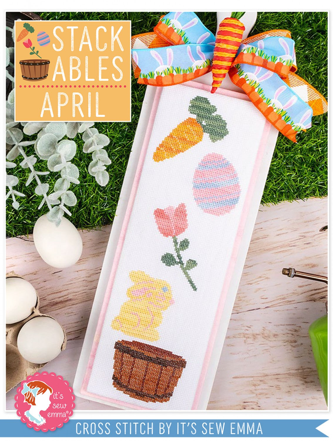 April Stackables Cross Stitch Pattern # ISE-493 - Special Order