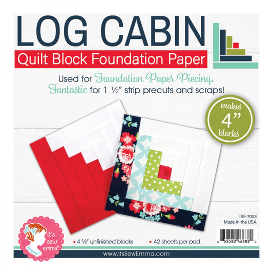 Log Cabin Quilt Block Foundation Papers- Special Order