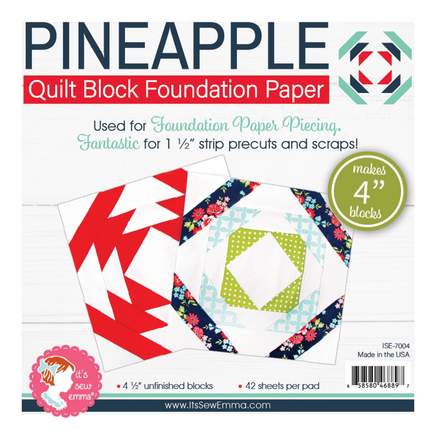 Pineapple Block Foundation Paper Pad- Special Order