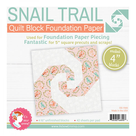 Snail Trail Quilt Block Foundation Papers- Special Order