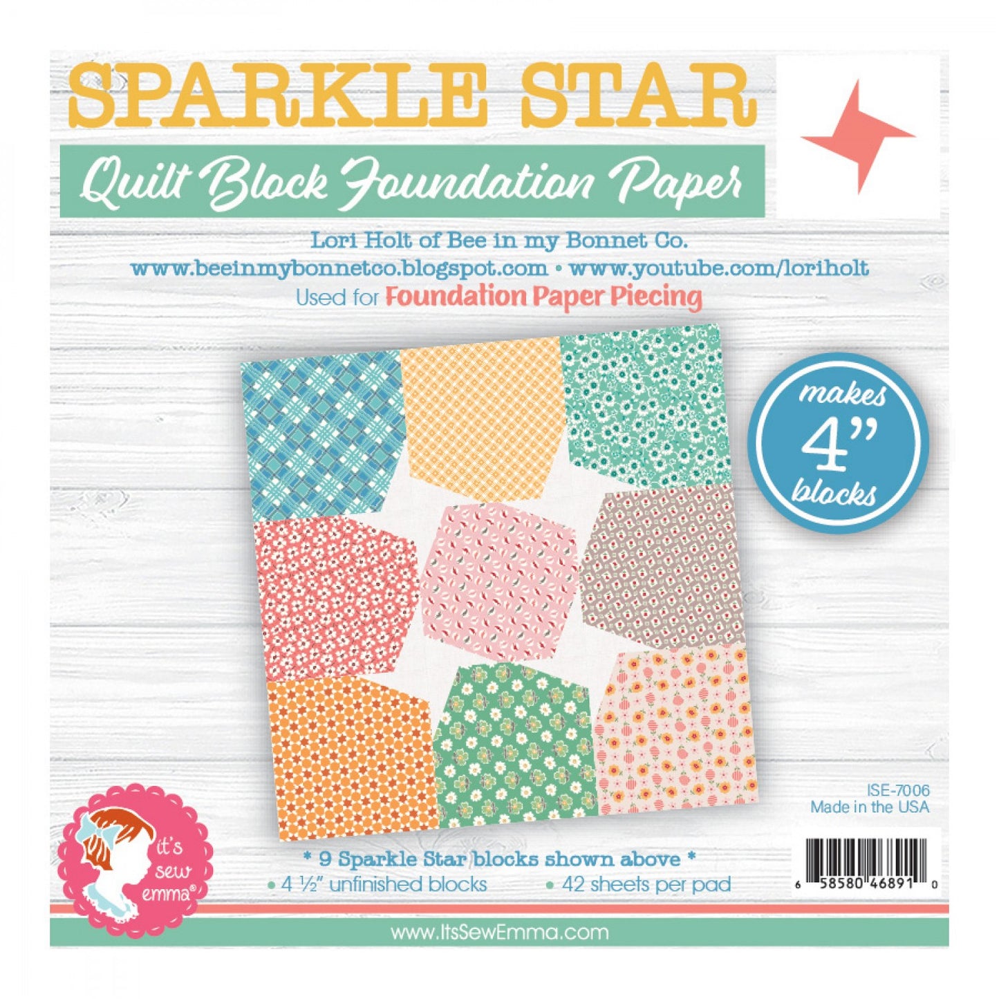 Sparkle Star Block Foundation Paper Pad- Special Order