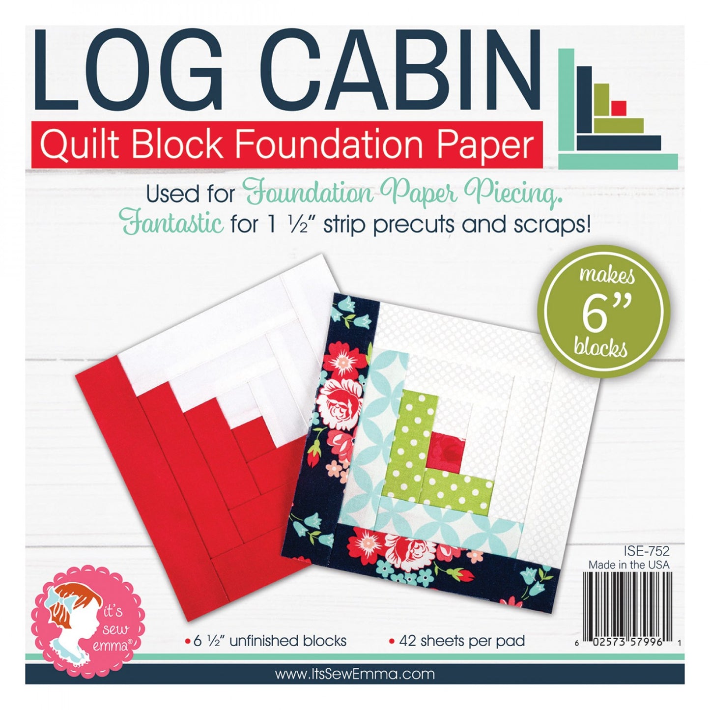 Log Cabin Quilt Block Foundation Papers- Special Order