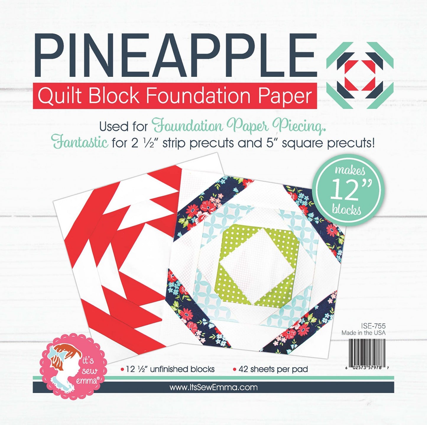 Pineapple Block Foundation Paper Pad- Special Order