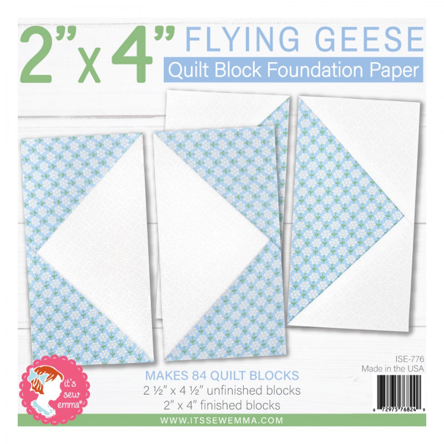 Flying Geese Quilt Block Foundation Paper- Special Order