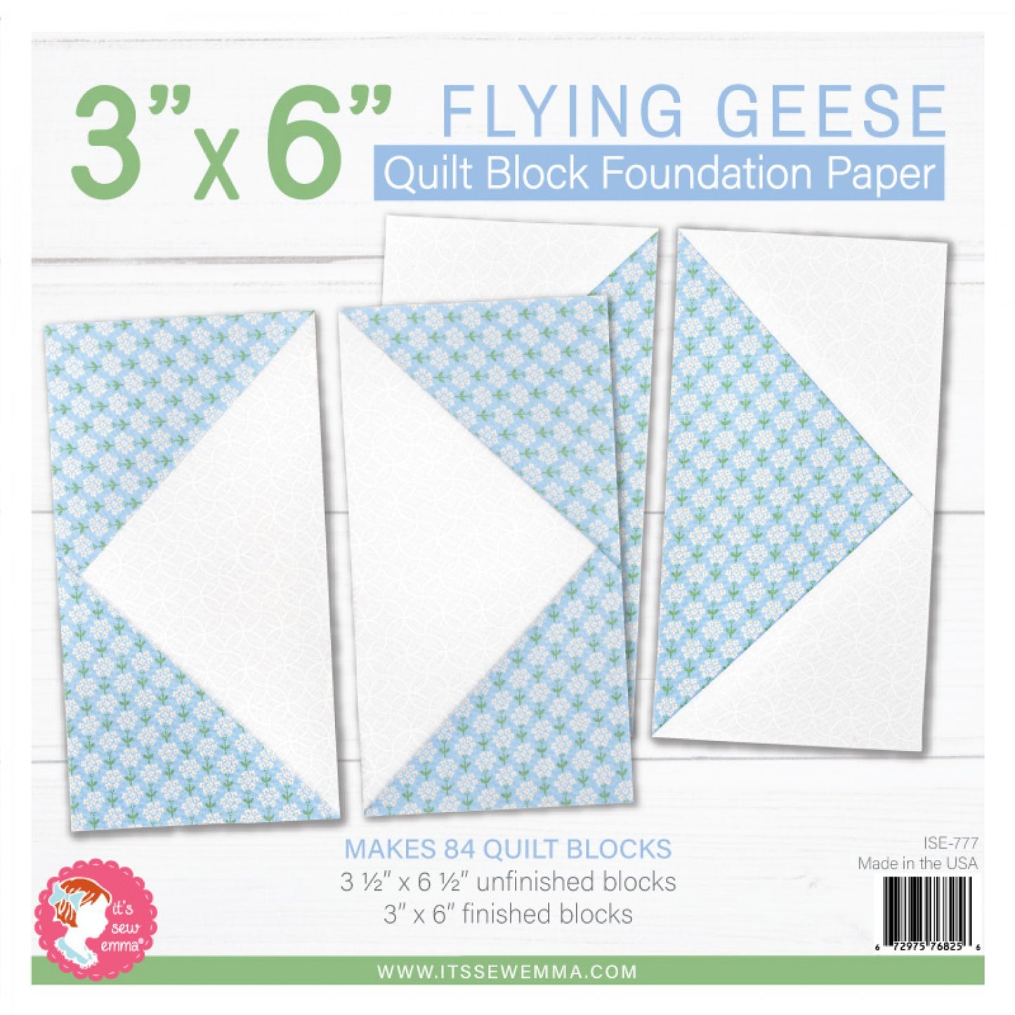 Flying Geese Quilt Block Foundation Paper- Special Order