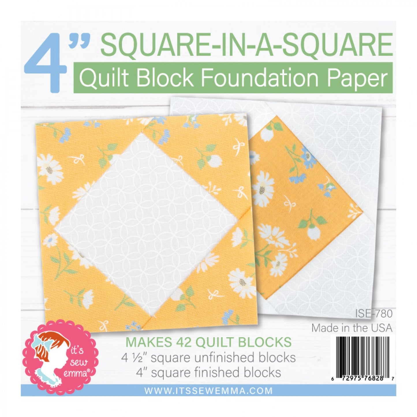 Square in a Square Quilt Block Foundation Paper- Special Order