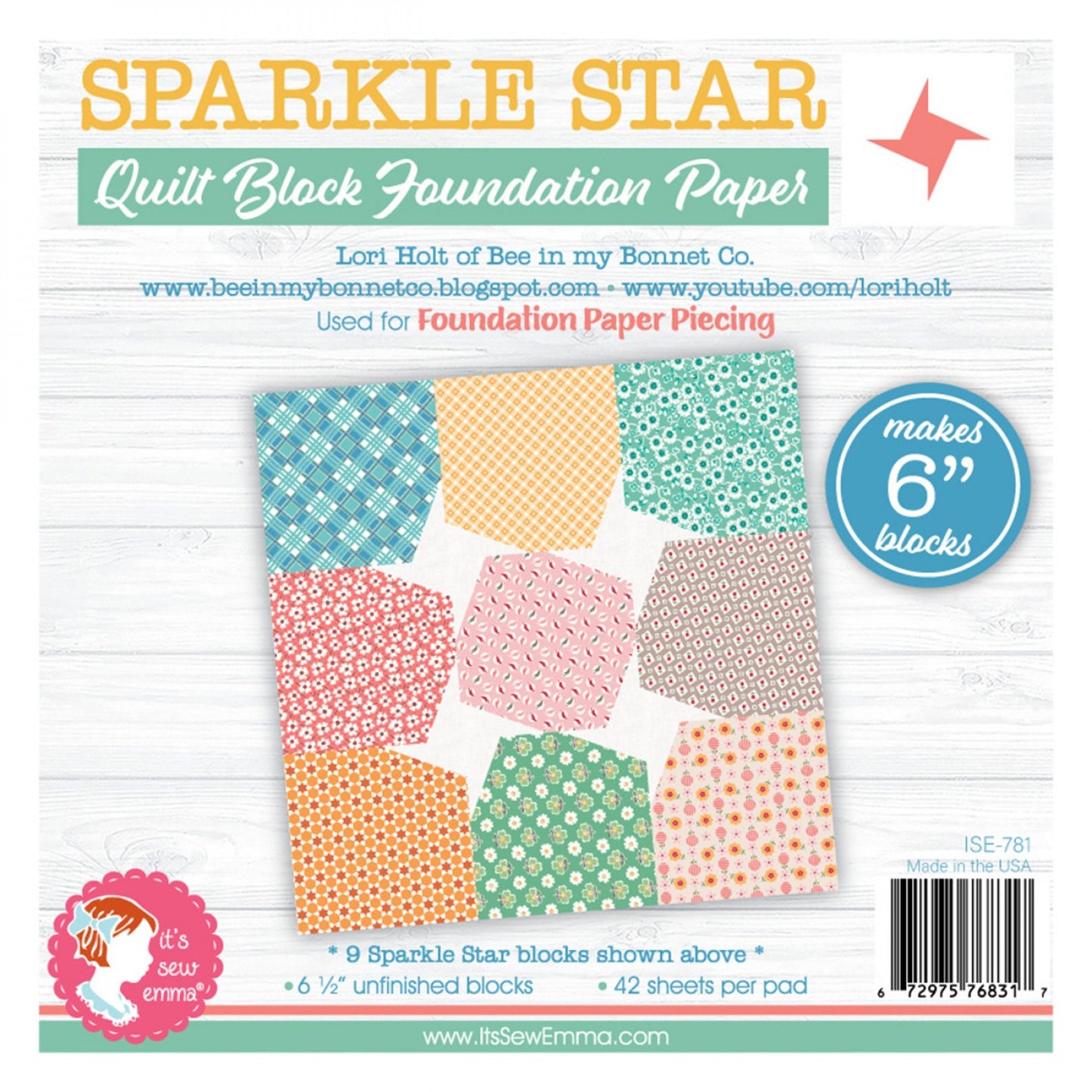 Sparkle Star Block Foundation Paper Pad- Special Order