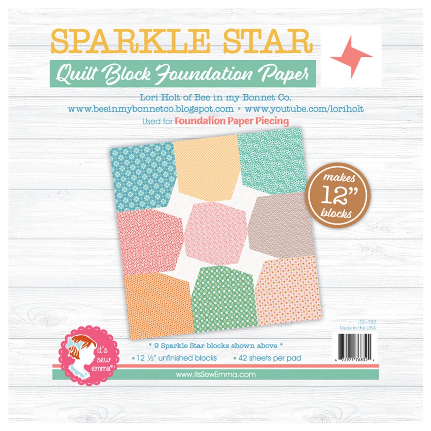 Sparkle Star Block Foundation Paper Pad- Special Order