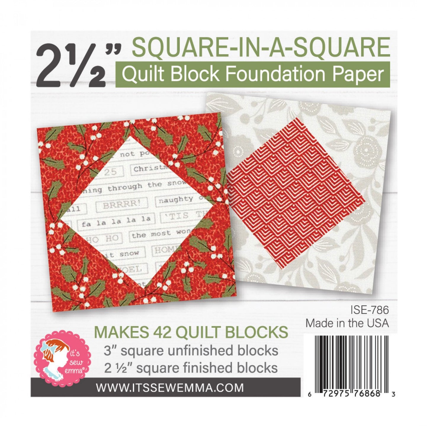 Square in a Square Quilt Block Foundation Paper- Special Order