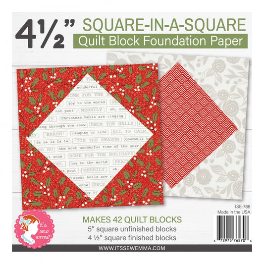 Square in a Square Quilt Block Foundation Paper- Special Order