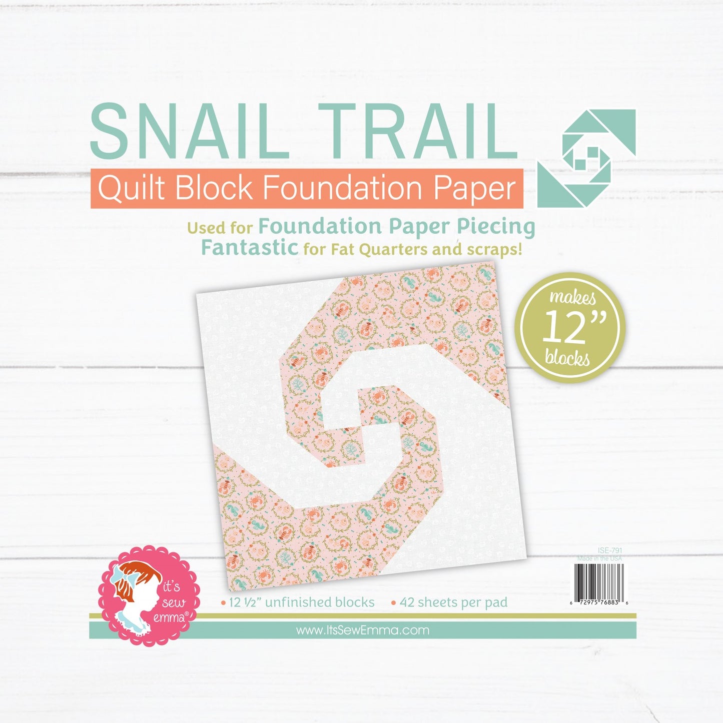 Snail Trail Quilt Block Foundation Papers- Special Order