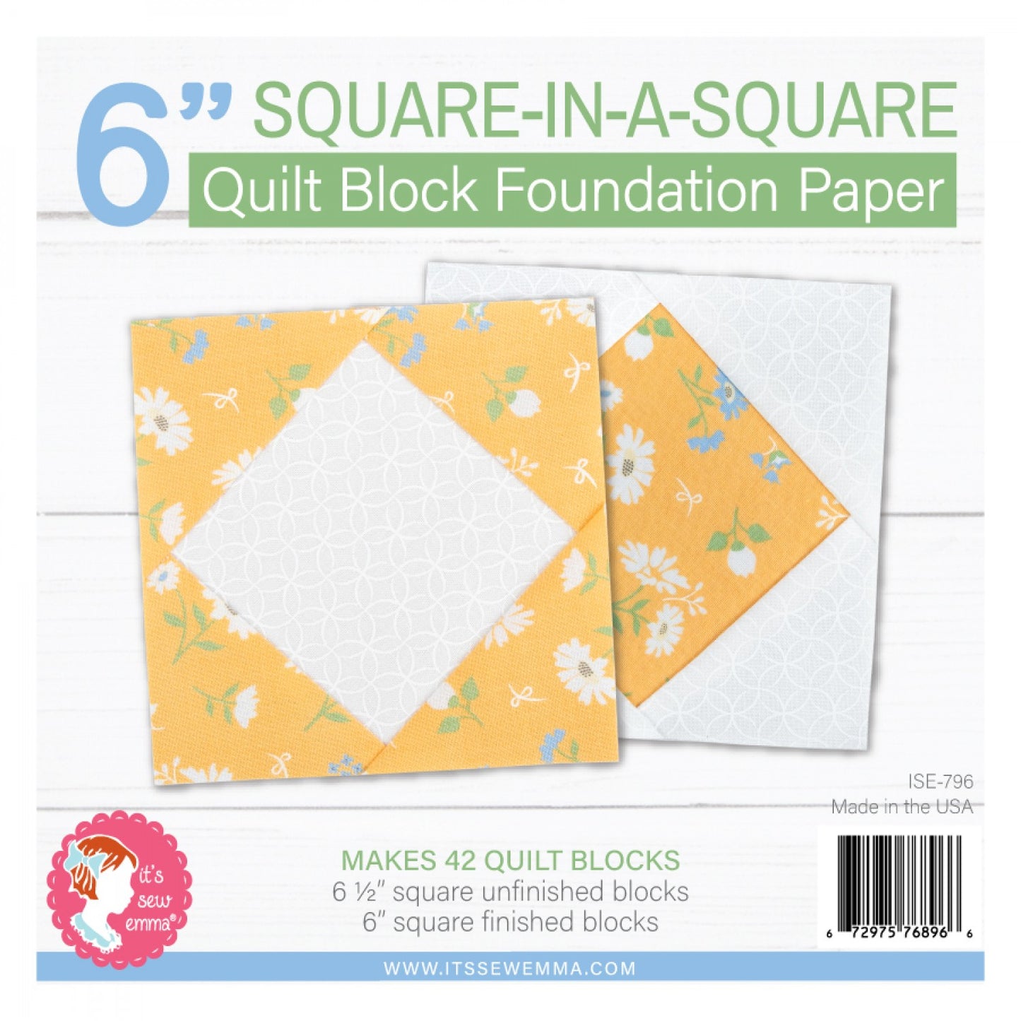 Square in a Square Quilt Block Foundation Paper- Special Order