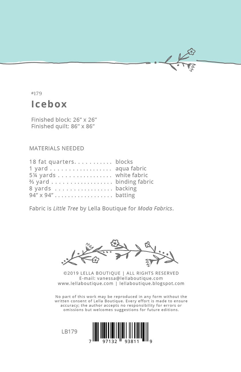 Ice Box Quilt Pattern by Lella Boutique