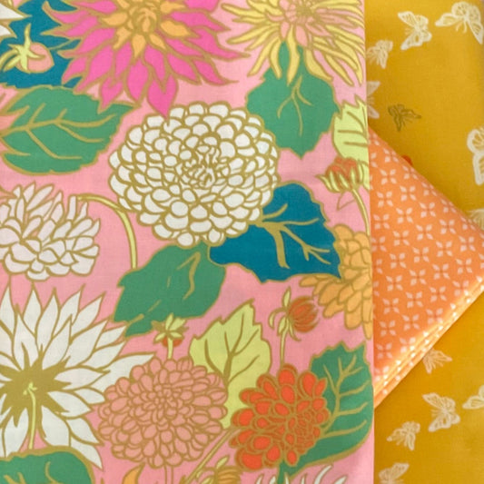 In the Garden by Jennifer Moore - Whole Cloth Quilt Kit Bundle