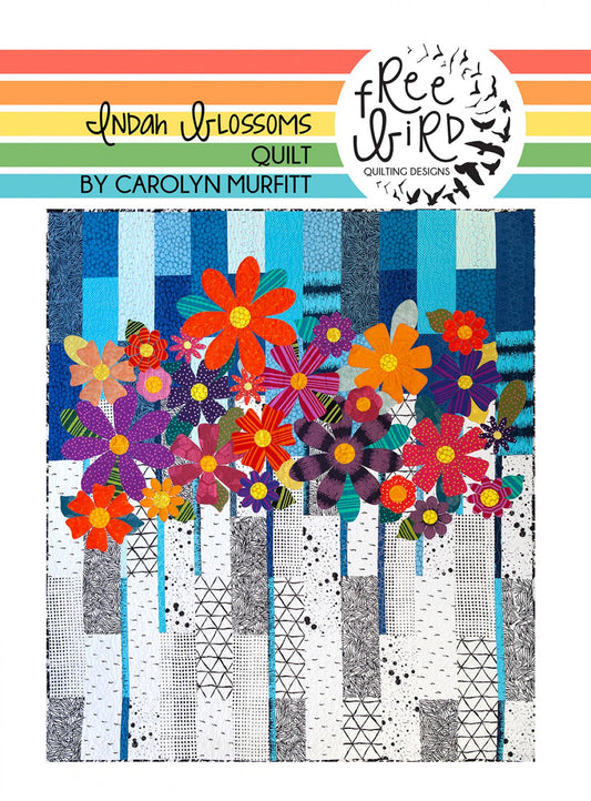 Indah Blossoms Acrylic Template Set by Free Bird Quilting Designs