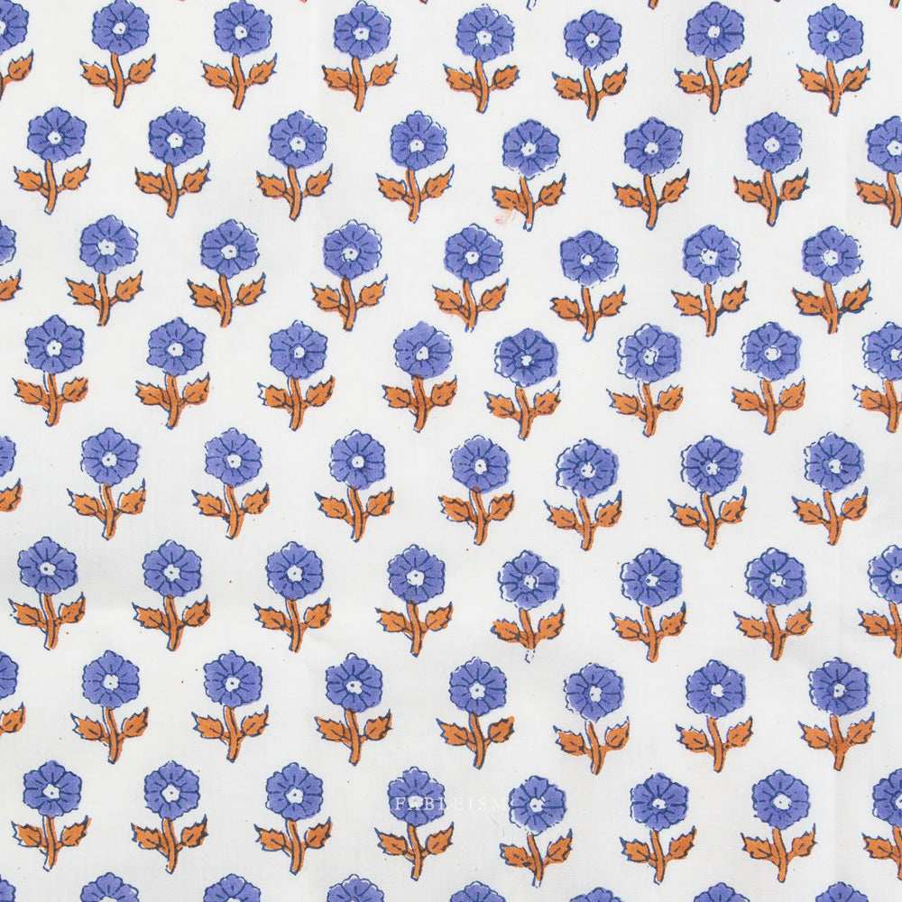 Indian Block Prints: Cottage by Fableism - Flowerling Violet BPCT-10-FWG-VIOLET