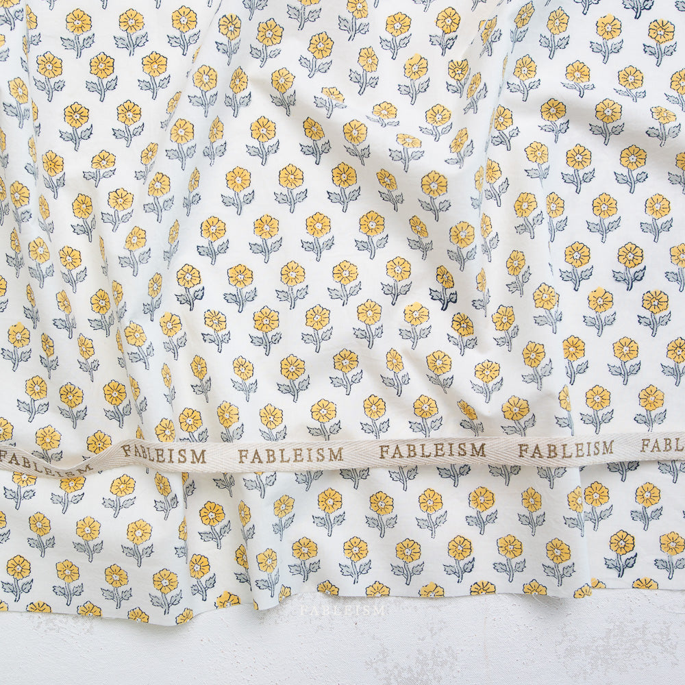 Indian Block Prints: Cottage by Fableism - Flowerling Yellow BPCT-10-FWG-YELLOW