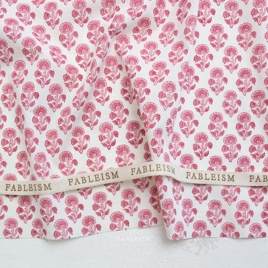 Indian Block Prints: Cottage by Fableism - Stamp Floral Pink BPCT-03-SPF-PINK