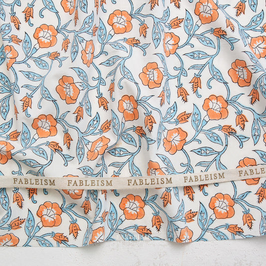 Indian Block Prints: Cottage by Fableism - Trumpet Vines Winter BPCT-02-TMP-WINTER