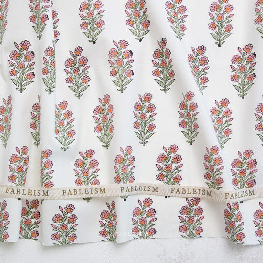 Indian Block Prints: Cottage by Fableism - Wild Floral Blushing BPCT-06-WLD-BLUSHING