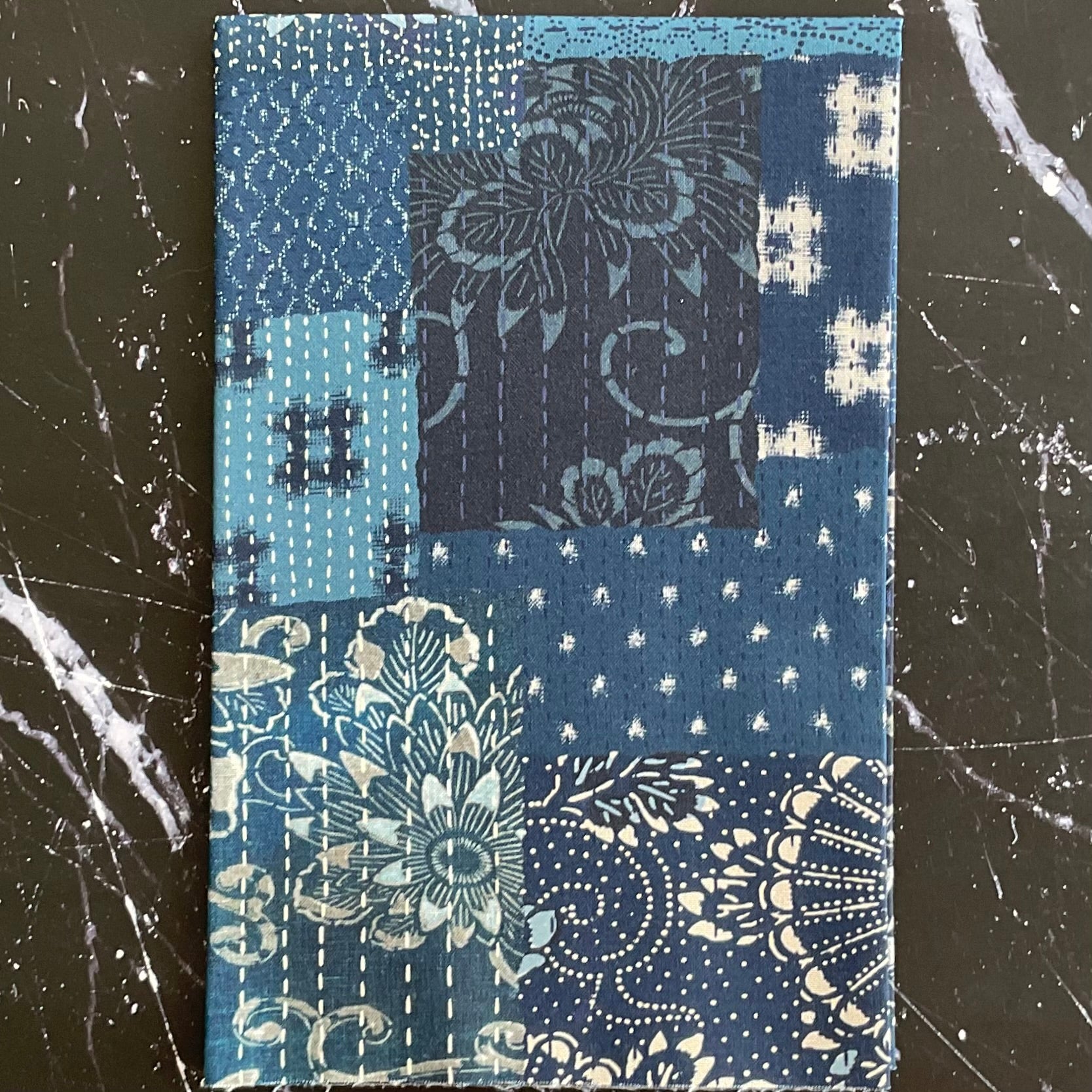 Indigo Blooming by Debbie Maddy: Koraju Patchwork Navy 48098 12