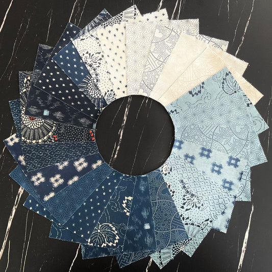 Indigo Blooming by Debbie Maddy : Mini Charm Pack