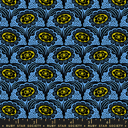 Ink Shop by Sarah Watts : Scallop Flower Lindley Blue RS2140 16