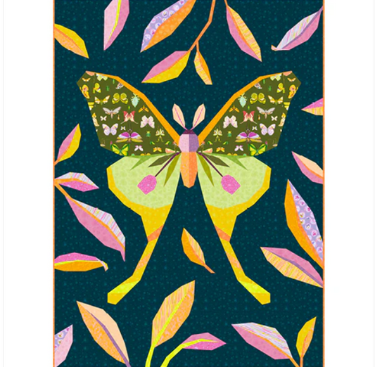 Insectarium by Tamara Kate : Luna Moth Quilt Front Shop Sample