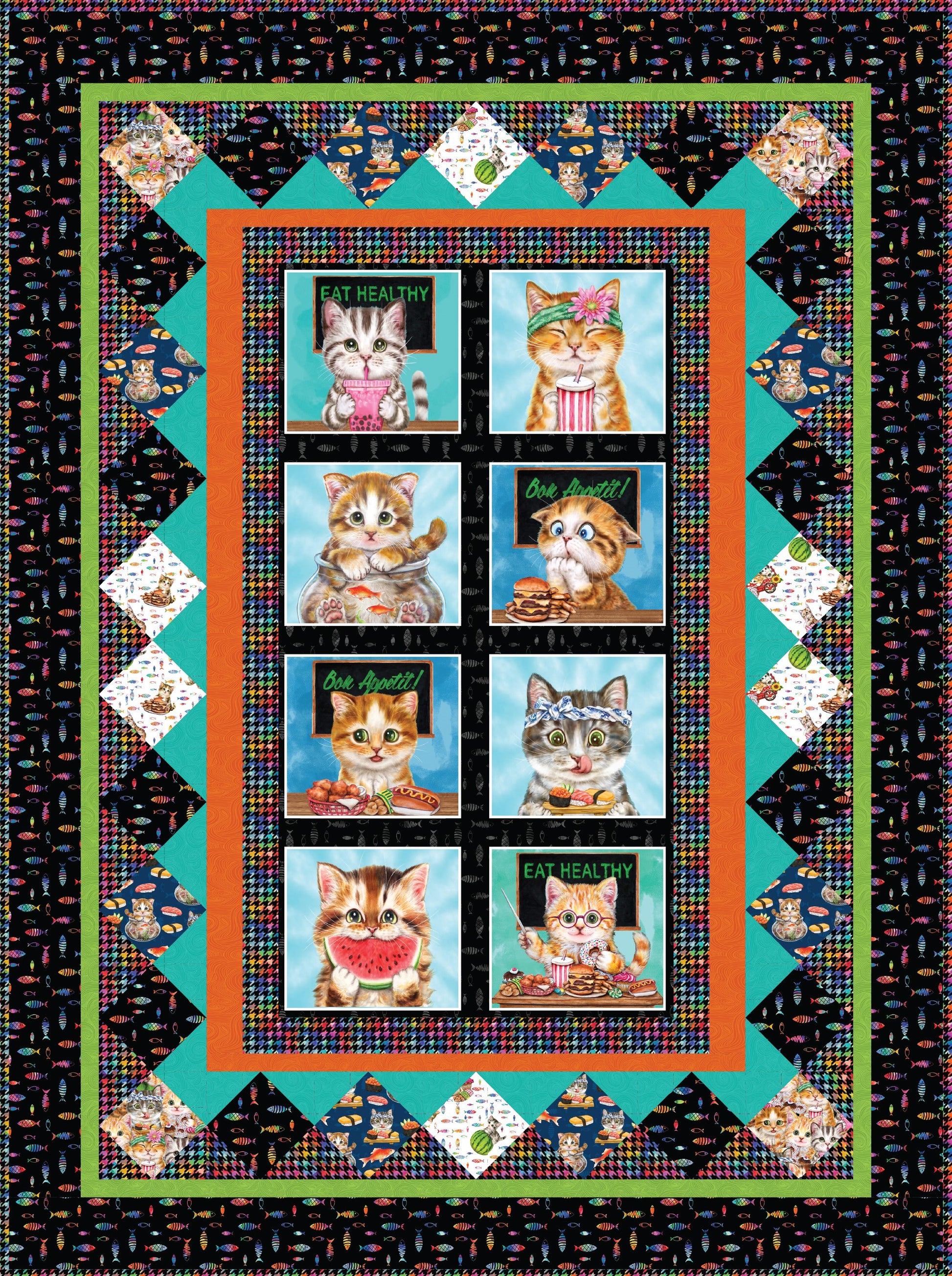 Instagram Famous by Kayomi Harai : Meowy Famous Quilt Kit