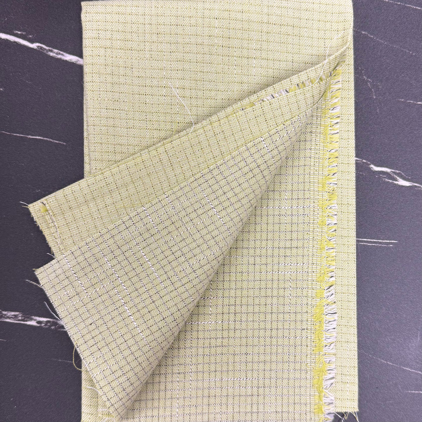 Intervals Wovens by Ghazal Razavi : Small Check Lime W91101-70