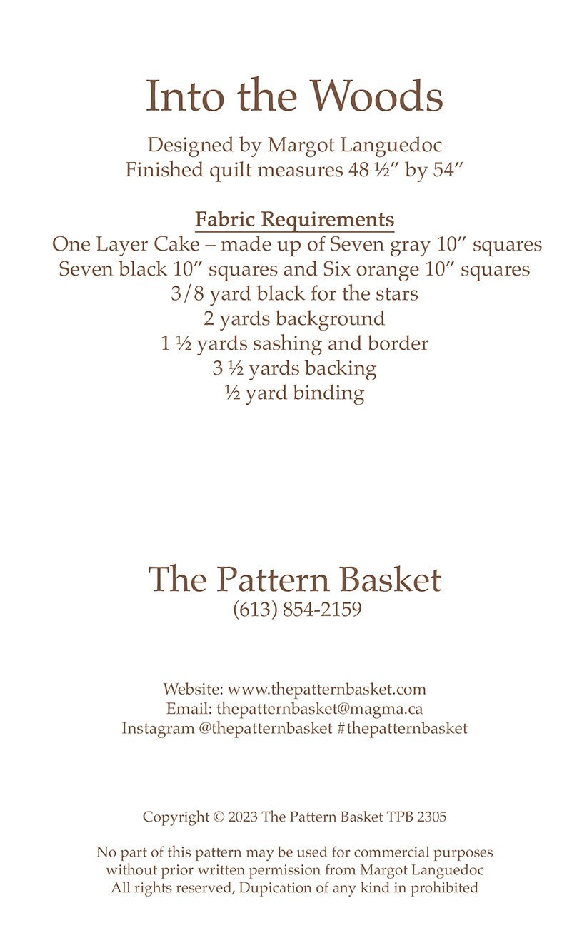 Into the Woods Quilt Pattern by The Pattern Basket