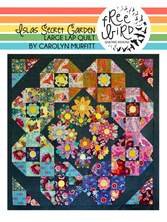 Islas Secret Garden Applique Quilt Pattern by Free Bird Quilting Designs