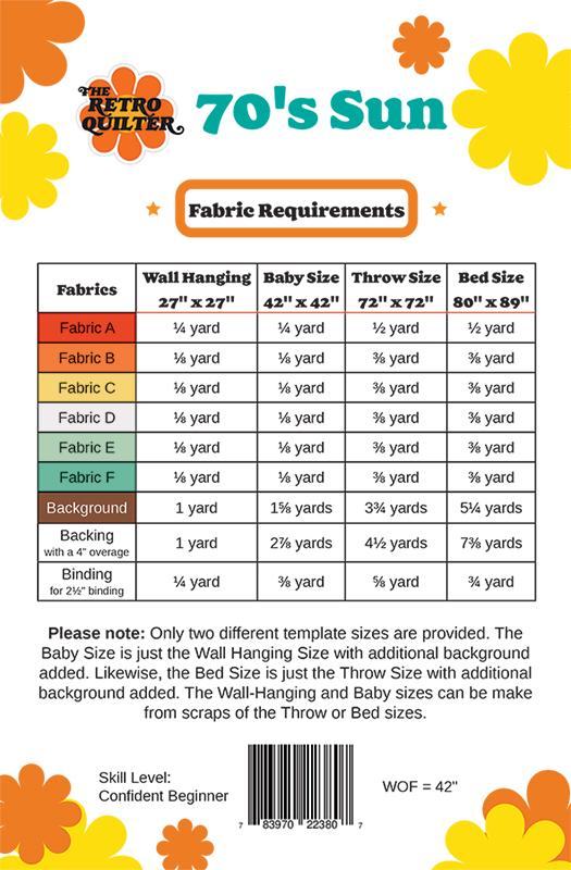 It Was The 70's by Cora Vickers : 70's Sun Quilt Kit