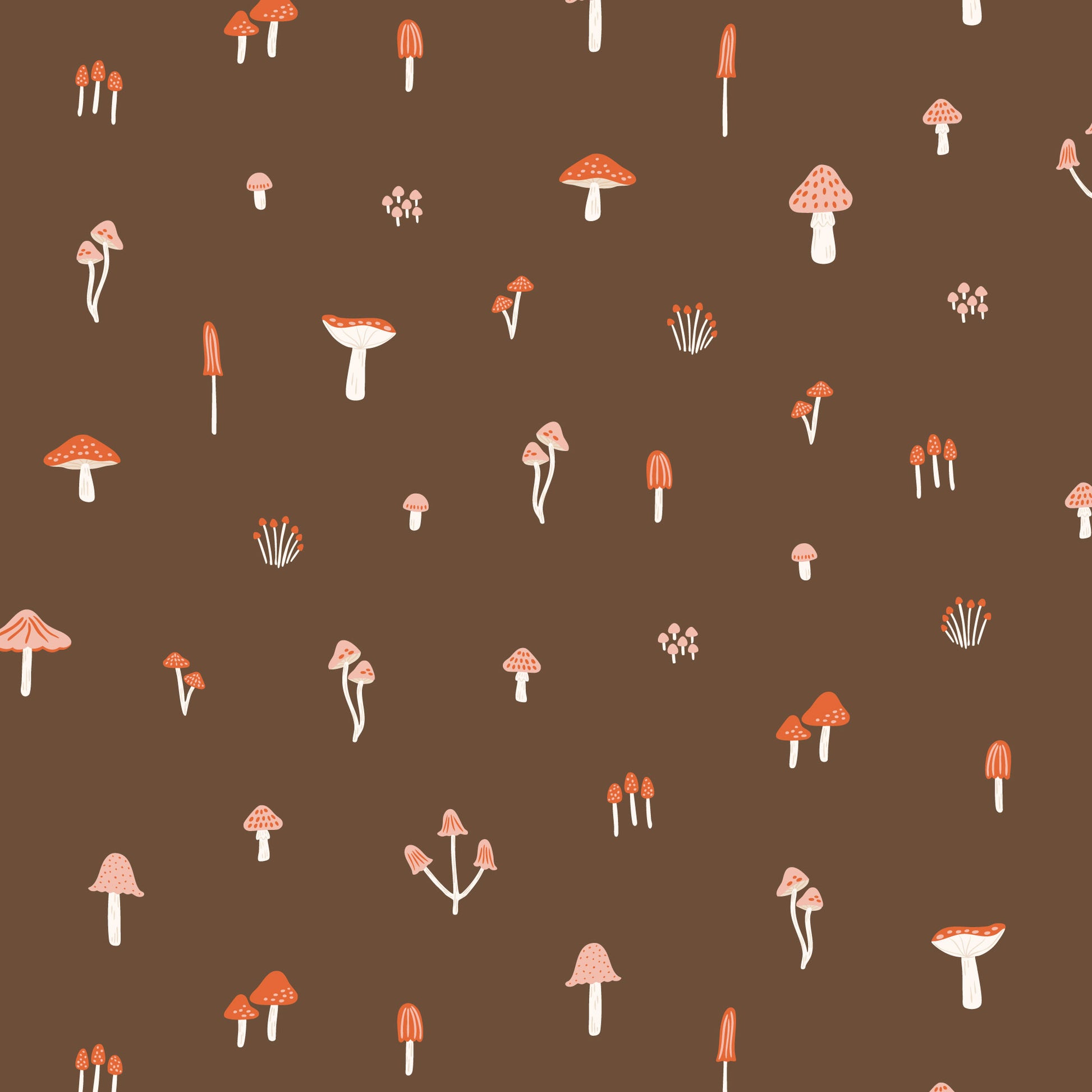 It Was The 70's by Cora Vickers : March of the Mushrooms Brown 2293-72