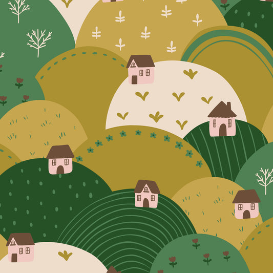 It Was The 70's by Cora Vickers : Patchwork Hills Green/Olive 2293-76