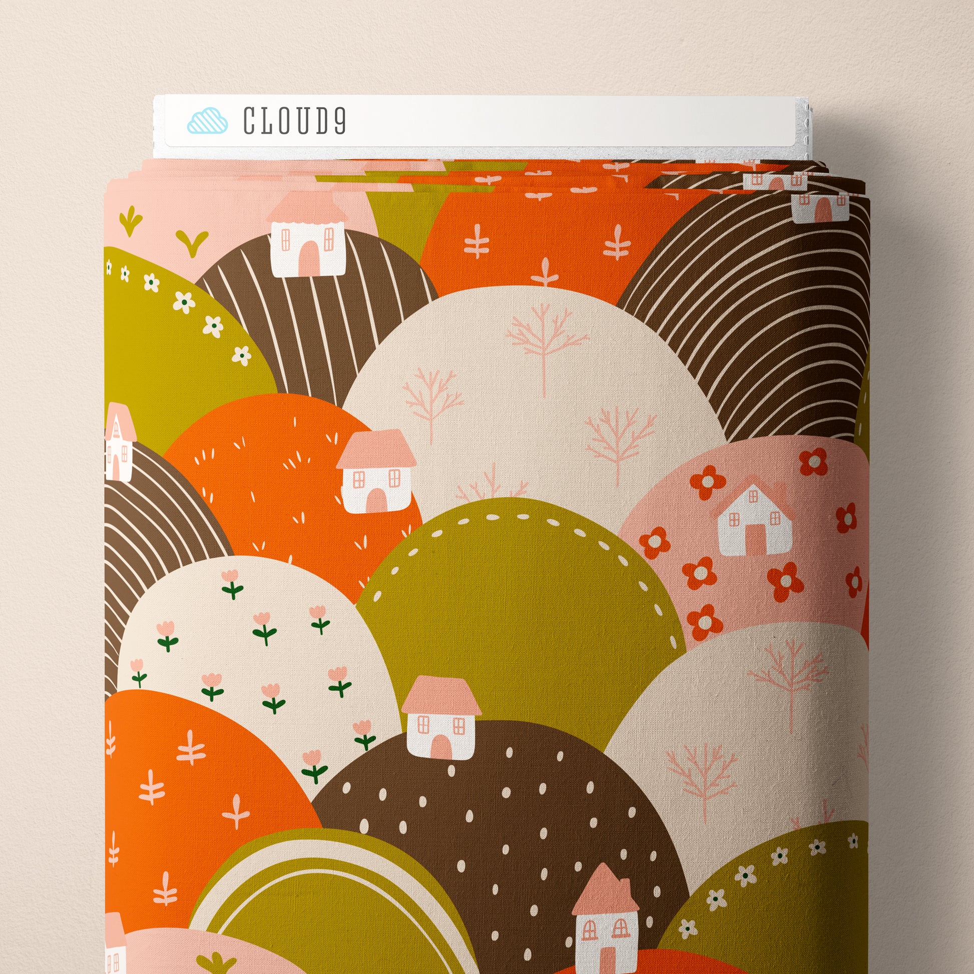 It Was The 70's by Cora Vickers : Patchwork Hills Pink/Brown 2293-77