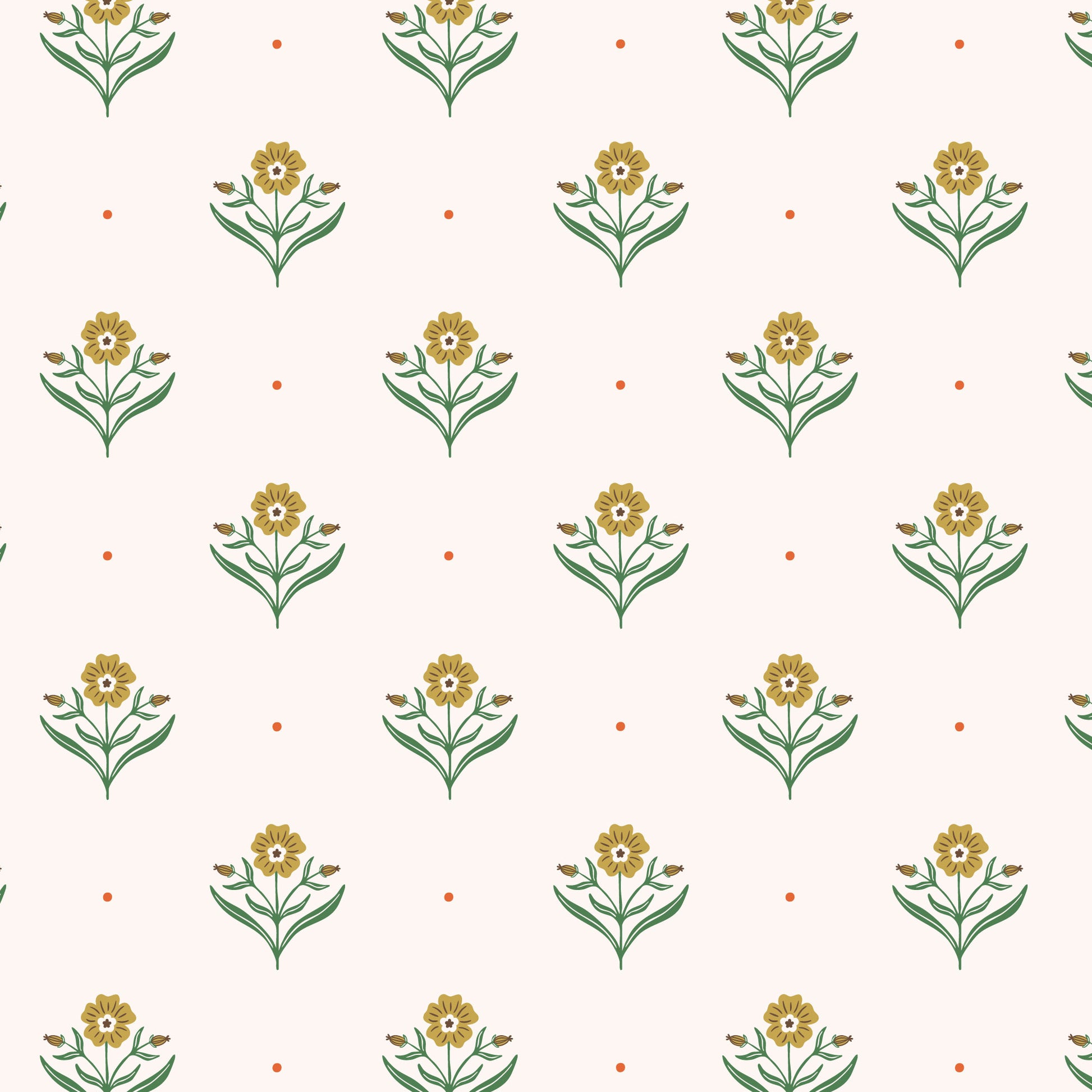 It Was The 70's by Cora Vickers : Retro Blossoms Ivory 2293-80