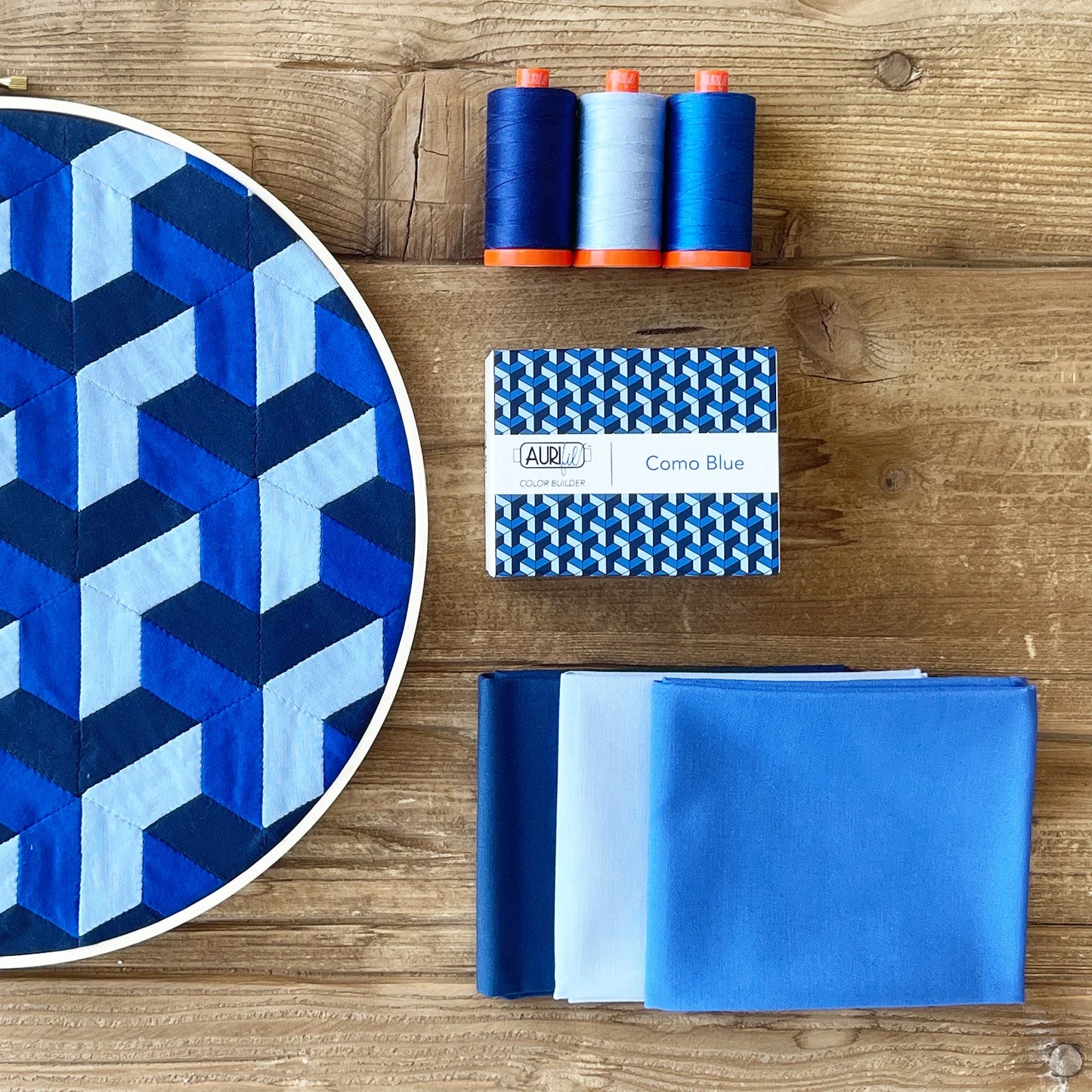 Italian Color Builders Como Blue 50wt Cotton - Special Order