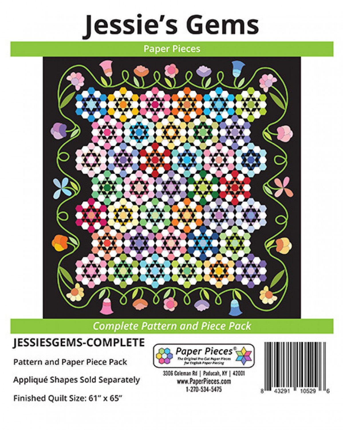 Jessie's Gems Complete Pattern and Paper Piece Pack by Paper Pieces # JESSIESGEMS-COMPLETE- Special Order