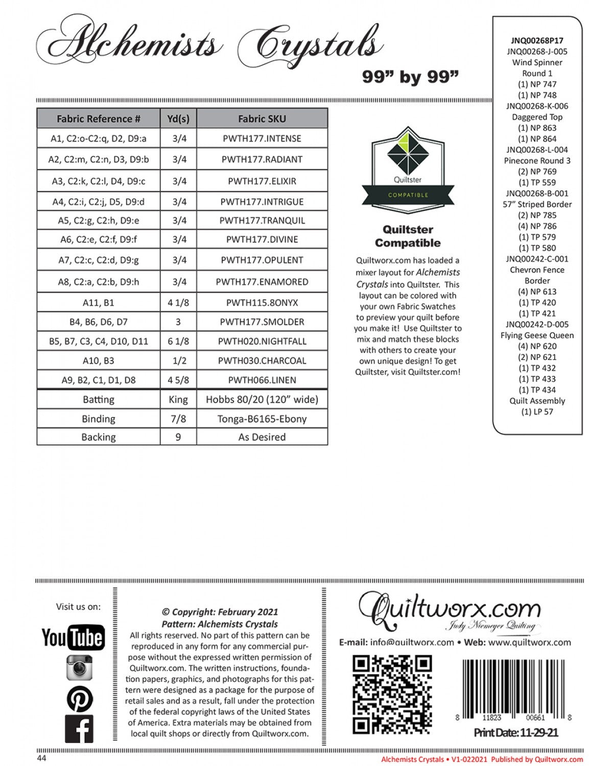 Alchemists Crystals # JNQ00268P17 - Special Order