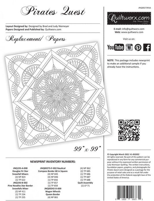 Pirates Quest Replacement Papers # JNQ00273R16 - Special Order