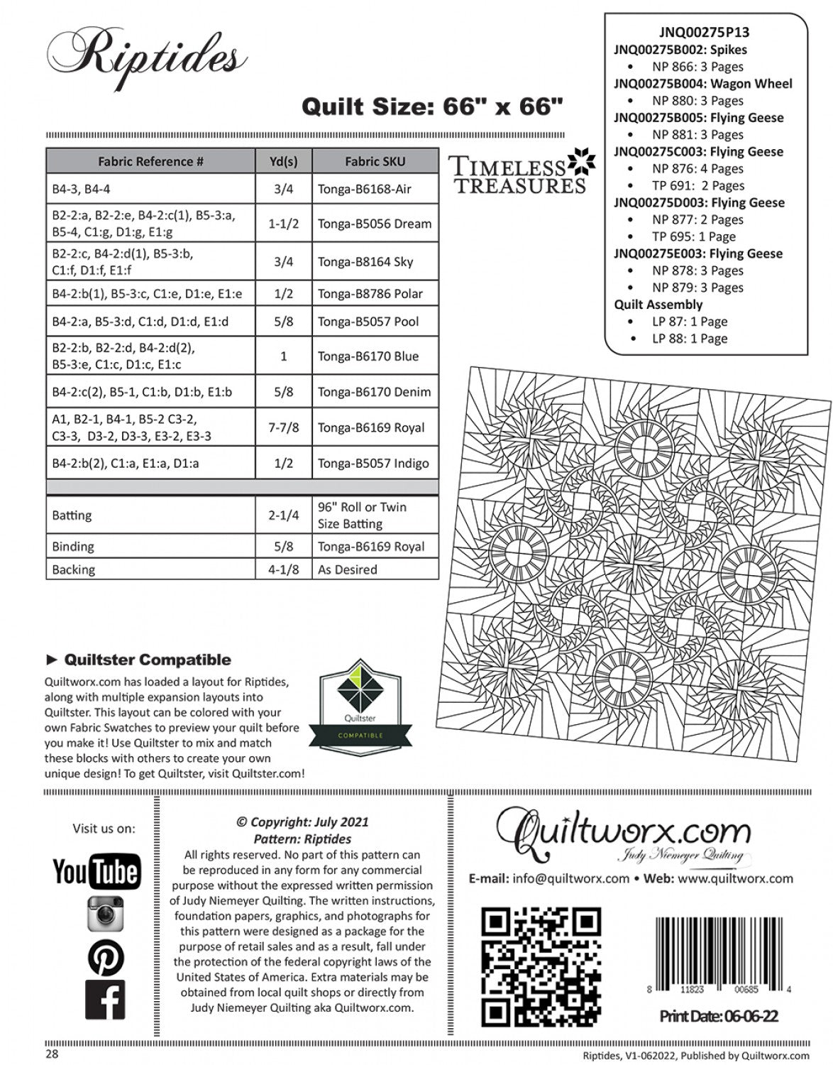 Riptides # JNQ00275P13 - Special Order