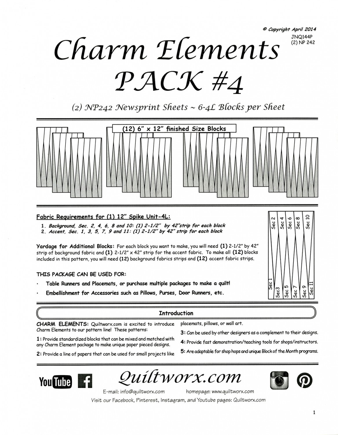 Charm Elements Pack 4 # JNQ145P - Special Order